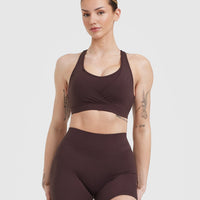 Unified Layered Sports Bra | Plum Brown