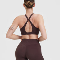 Unified Layered Sports Bra | Plum Brown