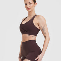 Unified Layered Sports Bra | Plum Brown