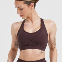 Unified Layered Sports Bra | Plum Brown