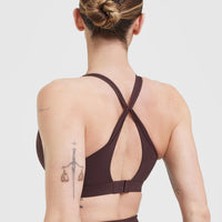 Unified Layered Sports Bra | Plum Brown