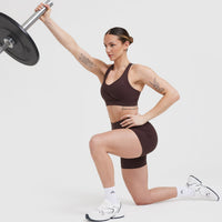 Unified Layered Sports Bra | Plum Brown