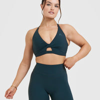 Unified Twist Sports Bra | Oil Blue