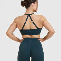 Unified Twist Sports Bra | Oil Blue