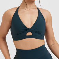 Unified Twist Sports Bra | Oil Blue