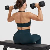 Unified Twist Sports Bra | Oil Blue