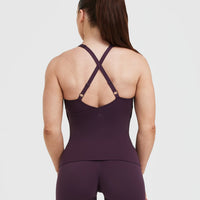 Unified V-Neck Cross Back Vest | Blackberry Purple