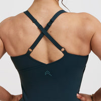 Unified V-Neck Cross Back Vest | Oil Blue
