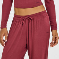 At Home Night Bottoms | Burnt Maroon Red