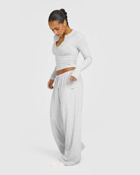 At Home Night Bottoms | Grey Marl