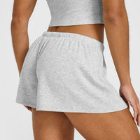 At Home Night Shorts | Grey Marl