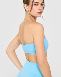 EasyLift™ Multi Way Bandeau Bralette with White Logo | Arctic Blue