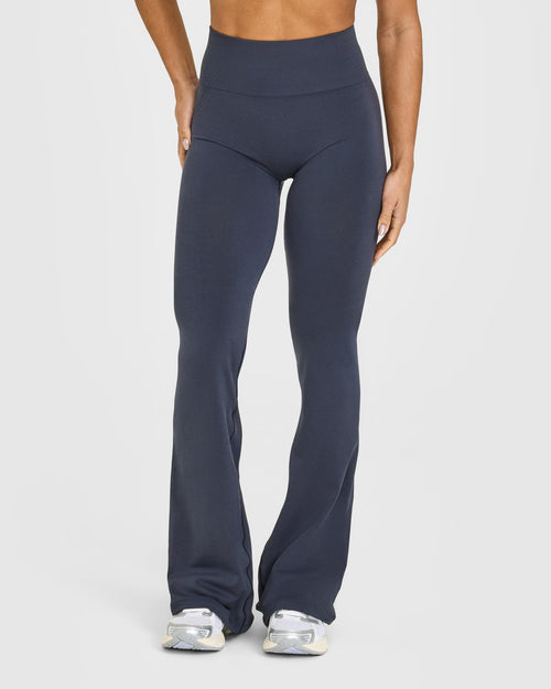 Oner Modal Effortless Seamless Flared Bottoms with White Logo | True Blue