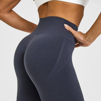 Effortless Seamless Flared Bottoms with White Logo | True Blue