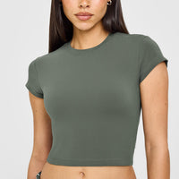 Cotton Baby T-Shirt | Dark Khaki