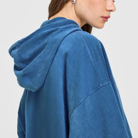 Raw Lounge Oversized Hoodie | Washed Ocean Blue