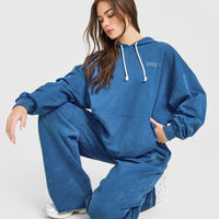 Raw Lounge Oversized Hoodie | Washed Ocean Blue