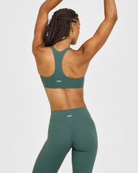 SoftMotion™ Bralette with White Logo | Iced Green