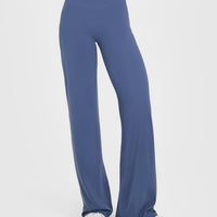 SoftMotion™ Straight Leg Bottoms with White Logo | Slate Blue