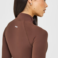 SoftMotion™ Jacket with White Logo | Espresso Brown