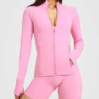 SoftMotion™ Jacket with White Logo | Rose Pink