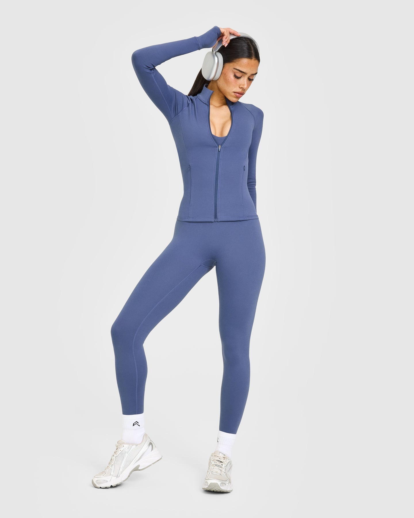 SoftMotion™ Jacket with White Logo | Slate Blue