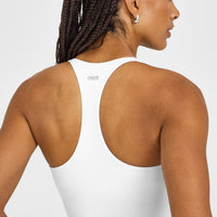 SoftMotion™ Racer Back Vest with Built in Bra Shelf | White