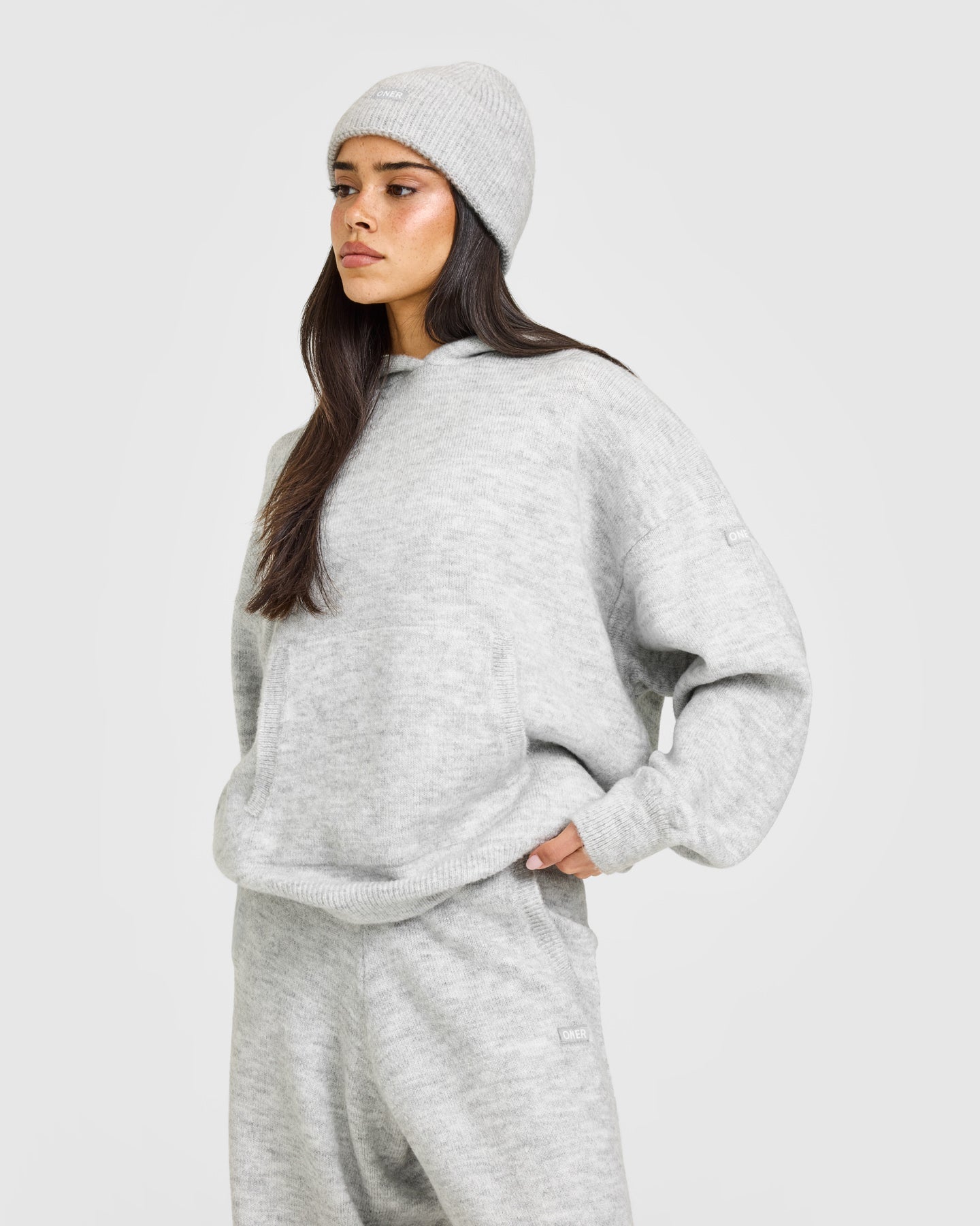 Knit Beanie | Light Grey Marl