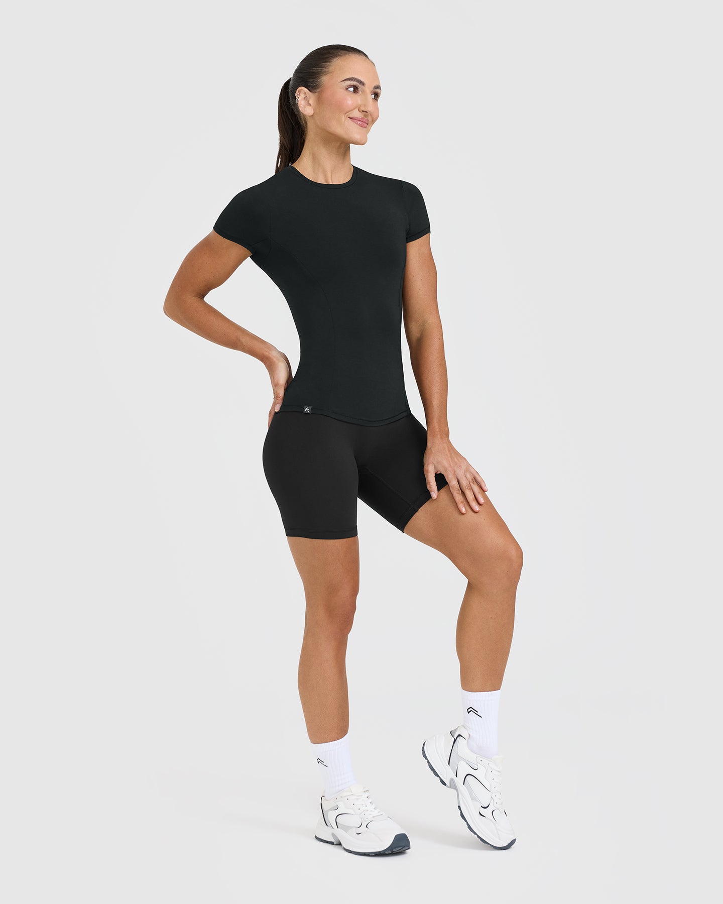 Haut Femme Noir Sans Manches Stretch - Taille S - Occasion Très Bon État - Style Sexy Ou Robe T-shirt Courte
