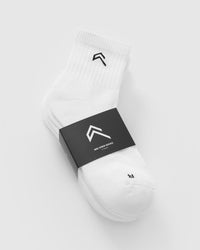 Mid Crew Socks 5 Pack | White