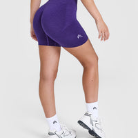 EffortlessLift™ Seamless Shorts with White Logo | Amethyst