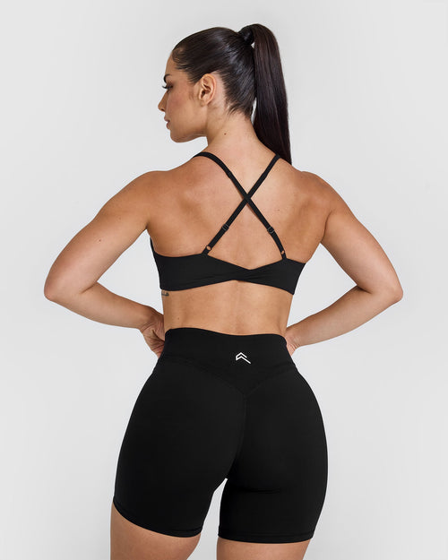 UnifiedMove™ Micro Bralette White Logo | Black