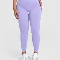 EffortlessLift™ Seamless Leggings with White Logo | Vintage Violet