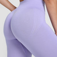 EffortlessLift™ Seamless Leggings with White Logo | Vintage Violet