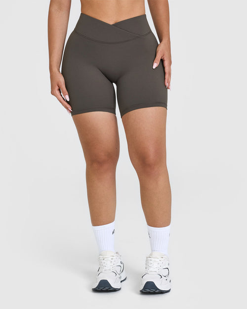 Oner Modal Unified Wrap Shorts 6" | Deep Taupe