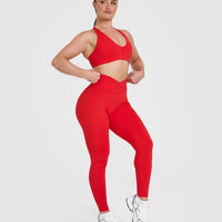 UnifiedMove™ Wrap Leggings | Muscle Mommy Red