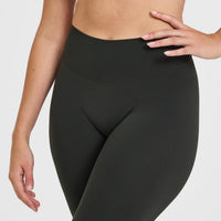 SoftMotion™ Leggings with White Logo | Soft Black