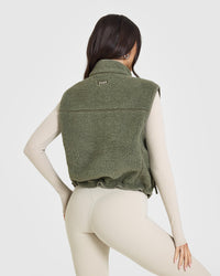 Zip Through Fleece Gilet | Alpine Green