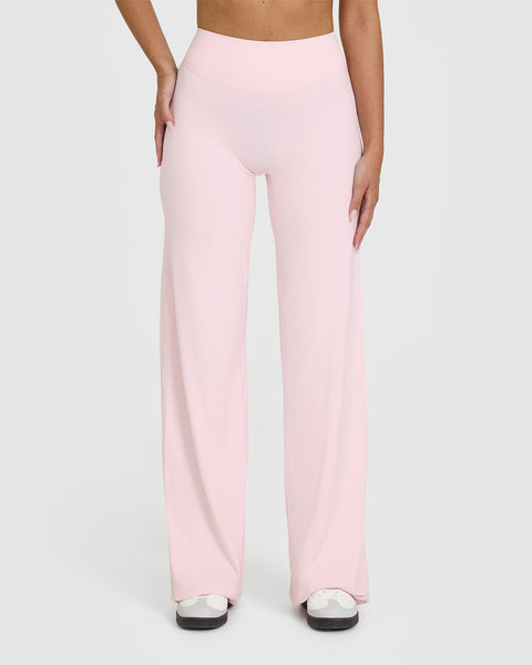 Onion Pink Pure Soft Silk Pant Straight