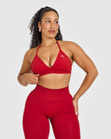 Unified Ultra Micro V Neck Bralette | Toasted Red