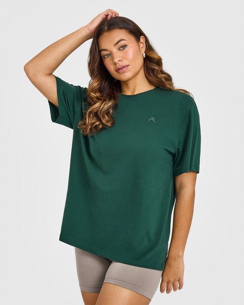 Oner Modal Classic Oversized Lightweight T-Shirt | Racing Green