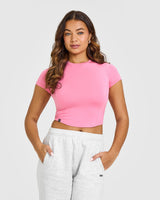 Mellow™ Soft Mid Short Sleeve T-Shirt | Peony Pink