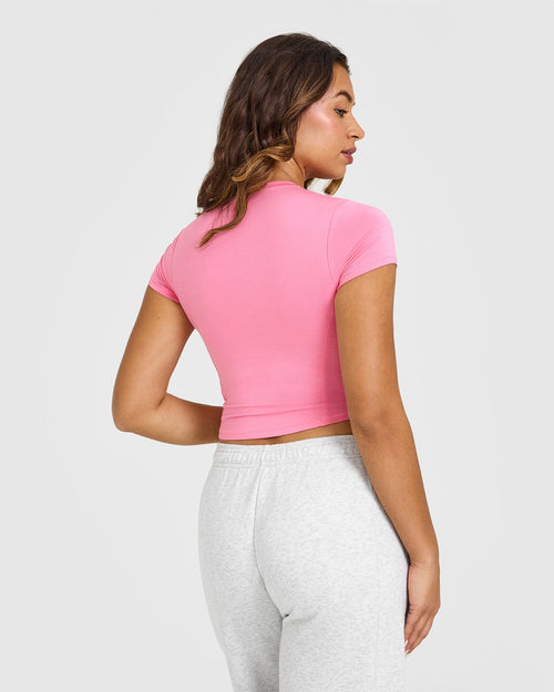 Mellow™ Soft Mid Short Sleeve T-Shirt | Peony Pink