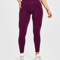 EffortlessLift™ Seamless Leggings with White Logo | Ripe Fig