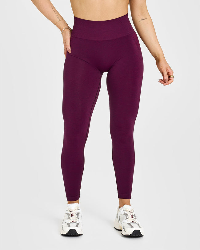 EffortlessLift™ Seamless Leggings with White Logo | Ripe Fig
