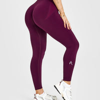 EffortlessLift™ Seamless Leggings with White Logo | Ripe Fig