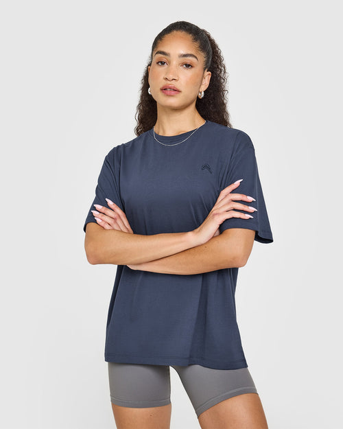 Oner Modal Classic Oversized Lightweight T-Shirt | True Blue