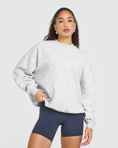 Mid Weight Sweatshirt | Light Grey Marl