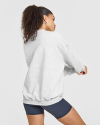 Mid Weight Sweatshirt | Light Grey Marl