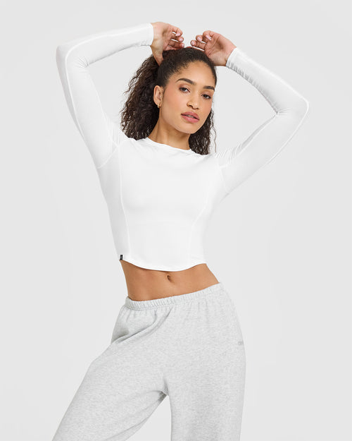 Oner Modal Mellow™ Soft Mid Long Sleeve Top | White